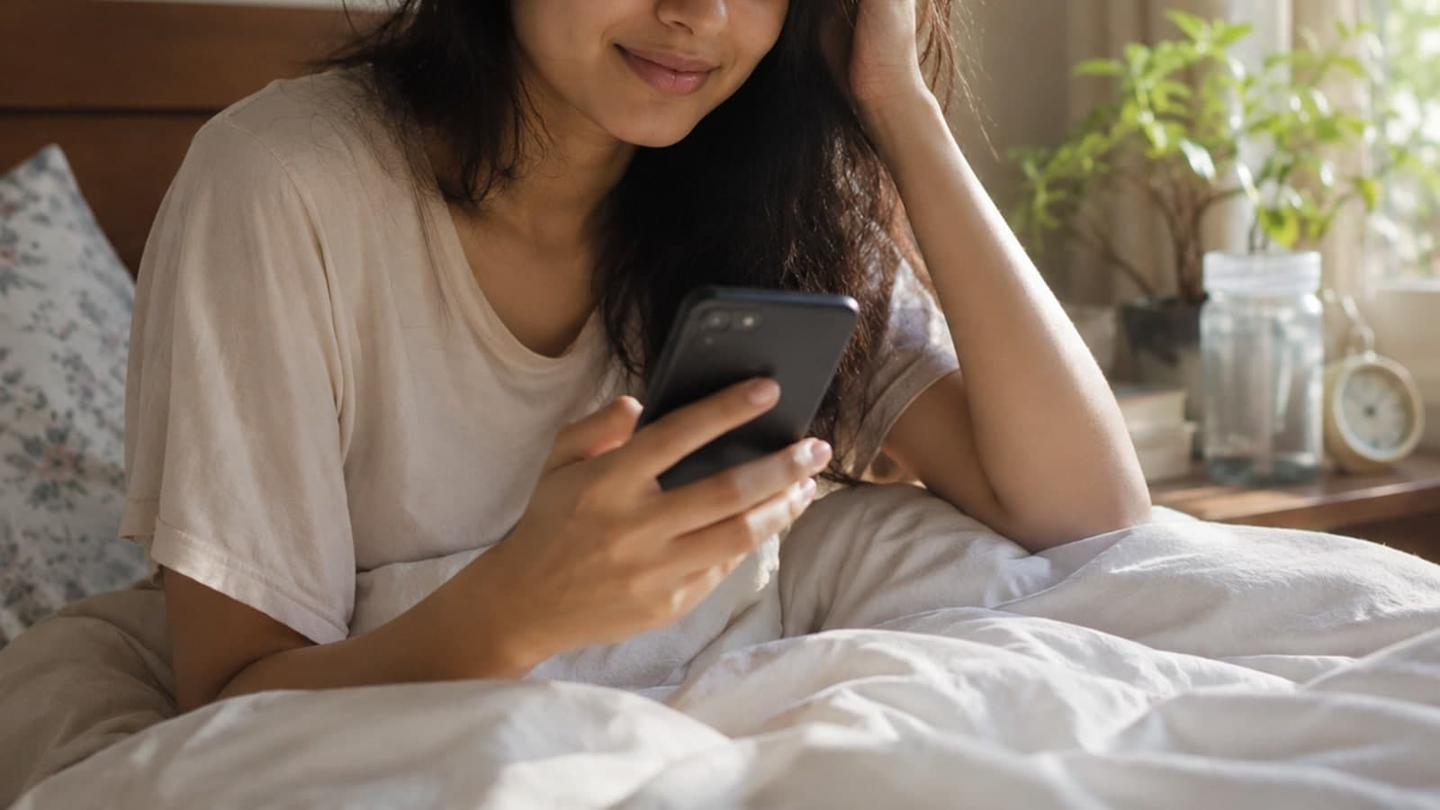 Checking Phone After Waking Up Stress Anxiety Attention Brain Health