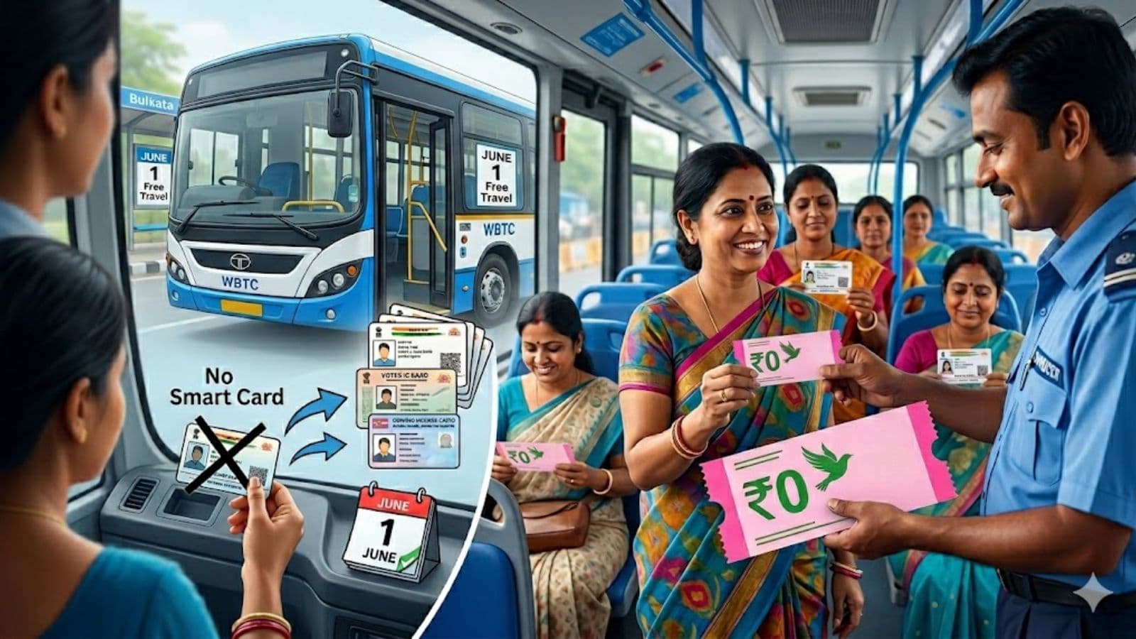 Free Bus Travel For Women In West Bengal Begins June 1 No Smart Card Yet Check Alternative Documents