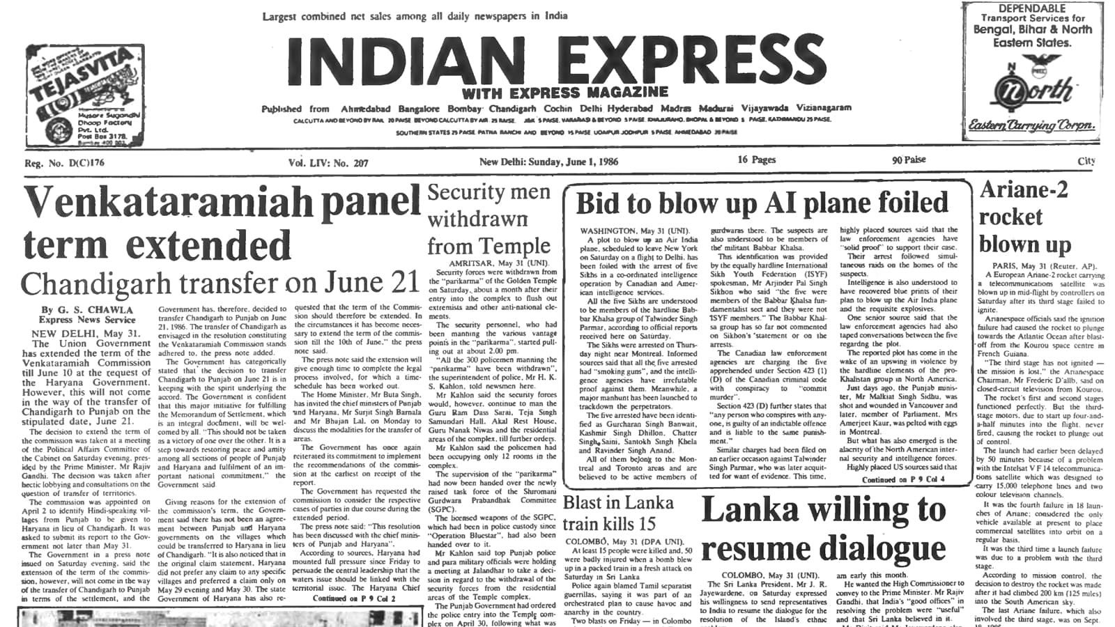 40 Years Ago June 1 1986 Plan To Bomb Plane Foiled