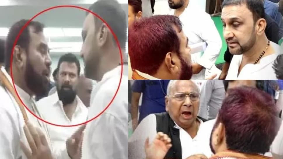 గాంధీ భవన్ లో ప్రొటోకాల్ రచ్చ.. ఫిరోజ్ ఖాన్ పై చెయ్యి చేసుకున్న ఉస్మాన్ హజారీ.. వీడియో వైరల్