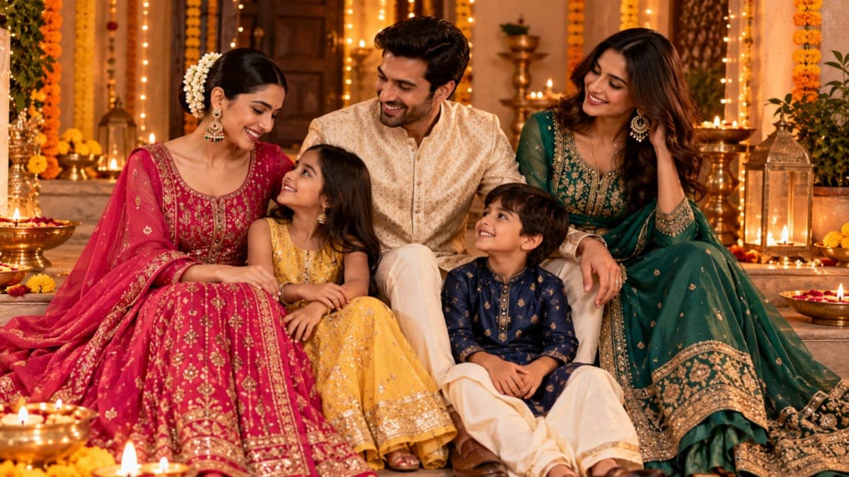 దివాళి పండుగ కోసం కుటుంబానికి సరైన దుస్తులు ఎలా ఎంపిక చేసుకోవాలి దివాళి పండుగ కోసం కుటుంబానికి సరైన దుస్తులు ఎలా ఎంపిక చేసుకోవాలి